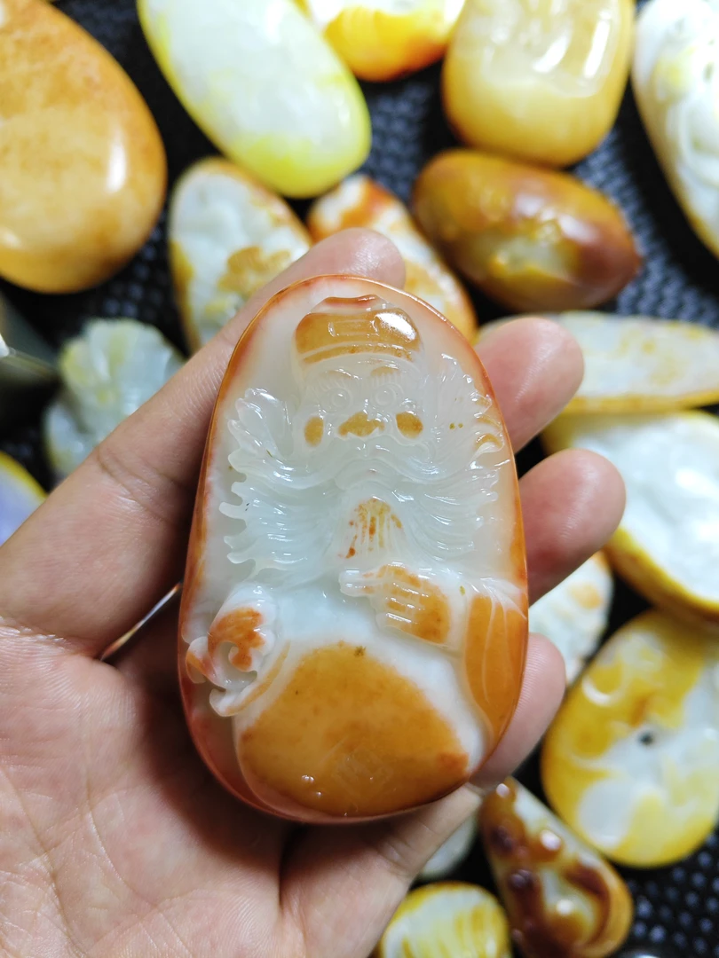 和田玉精品手把钟馗/天师纳福