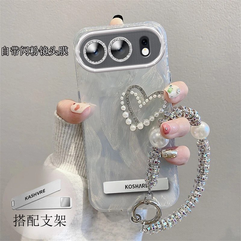 全包摄像头荣耀500手机壳MEY-AN00羽纱珍珠爱心Honor500Pro简约软