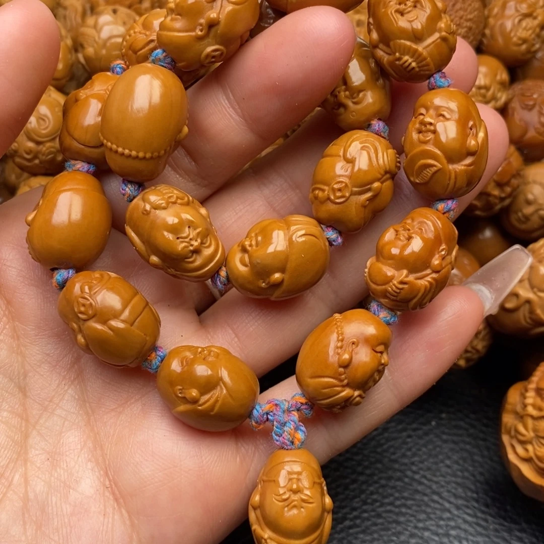 橄榄核手串1.34小尺寸18颗财迷手持