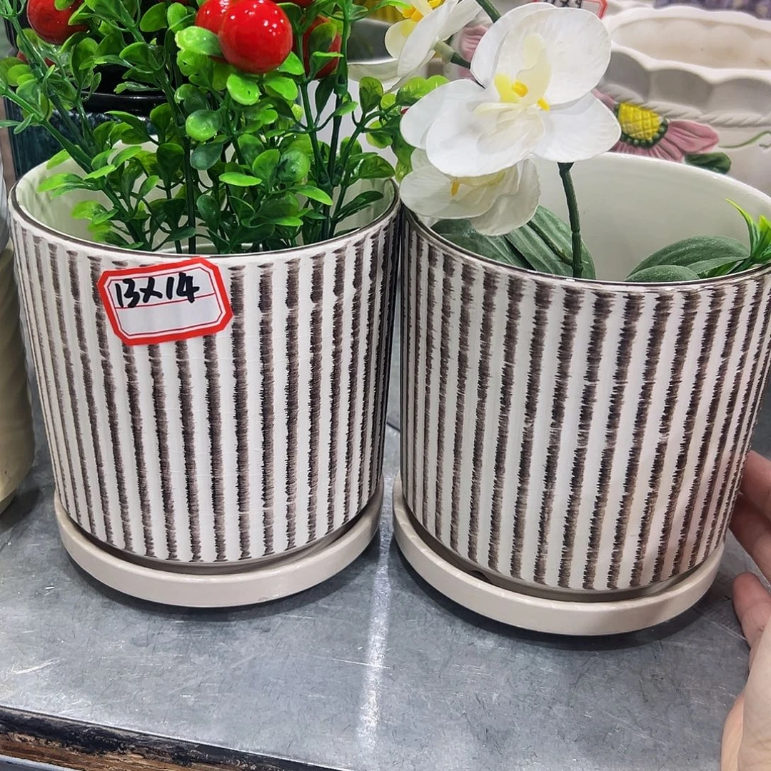 外贸尾单陶瓷花盆凑10米包邮