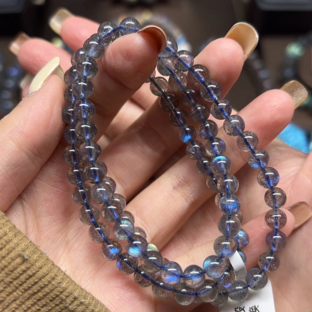 未镶嵌手链长石5.5mm左右