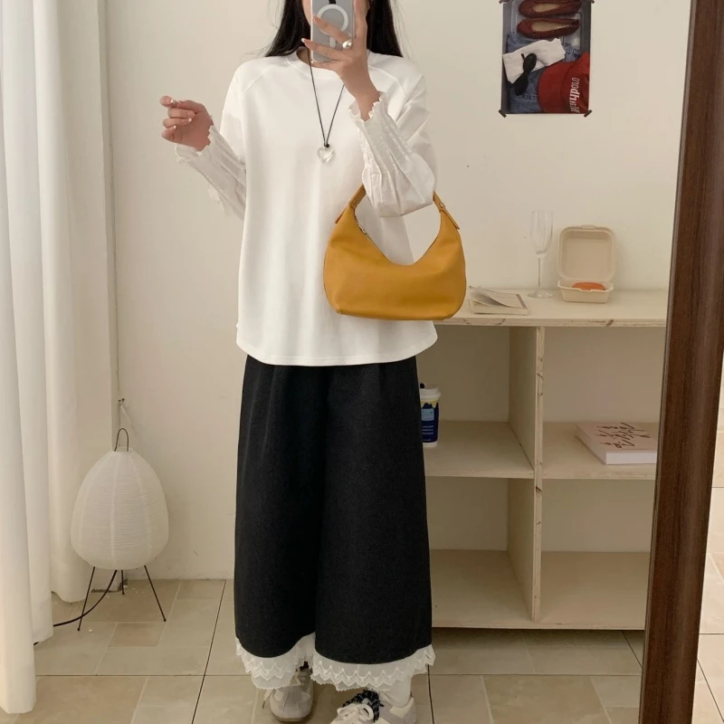 XIAOHANG-「袖口小心机」25春季新款简约百搭长袖T恤IB-A3278