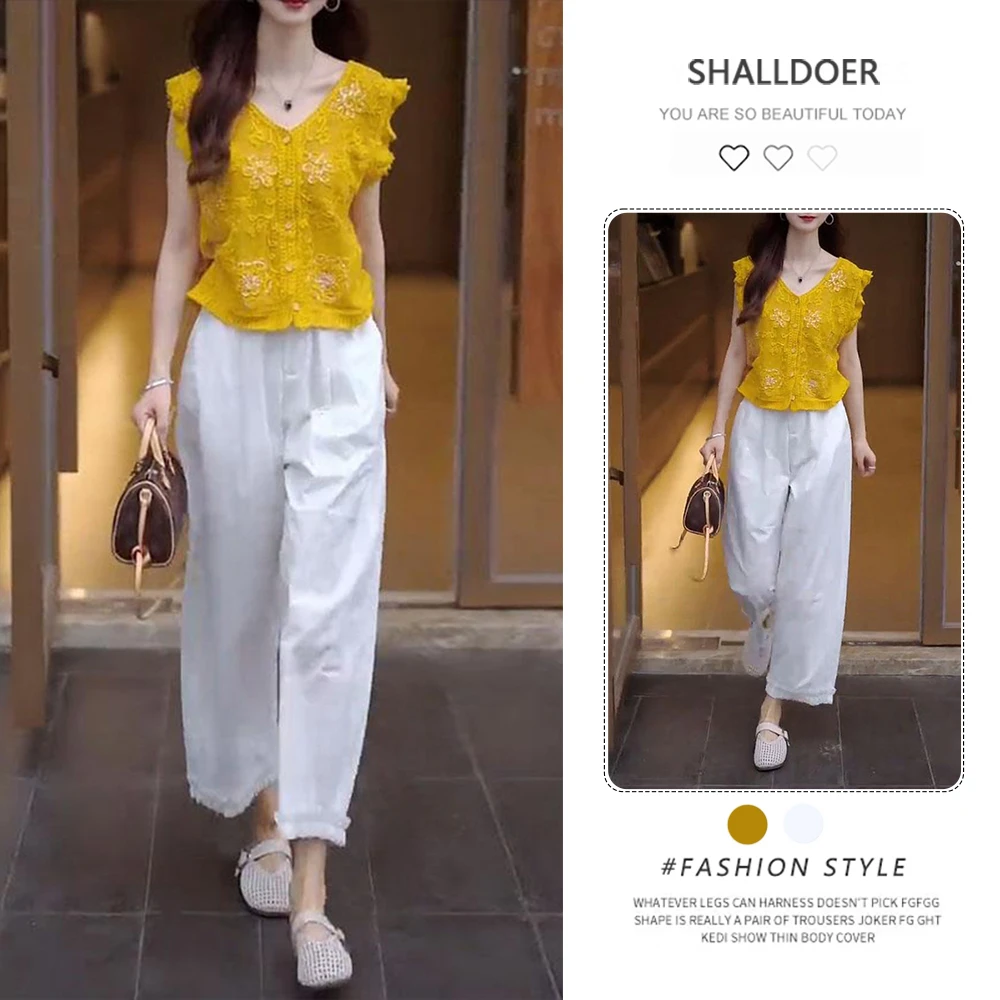 高级感显瘦洋气时尚衬衫女士2025年夏季新款无袖上衣洋气小众女装