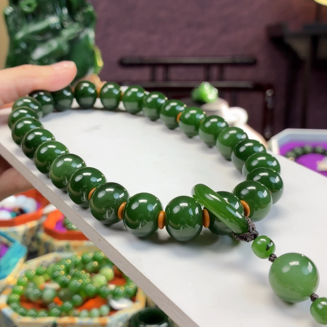 和田玉（碧玉）未镶嵌手串