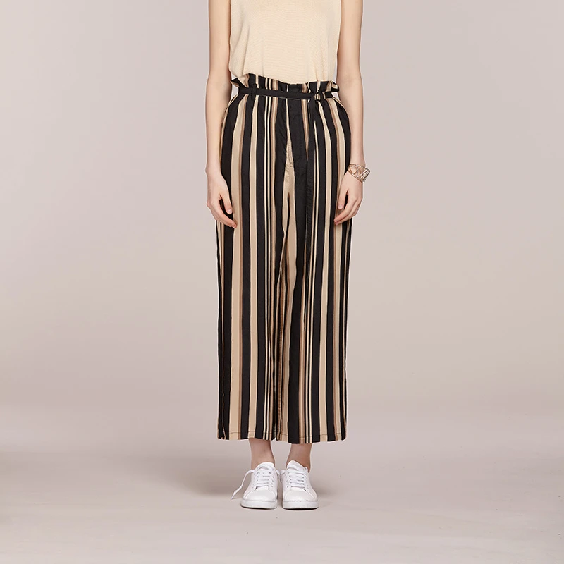 菲姿FEIZI夏季裤子0B230竖条纹