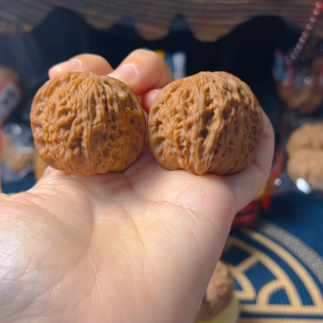 文玩核桃把件磨盘37+