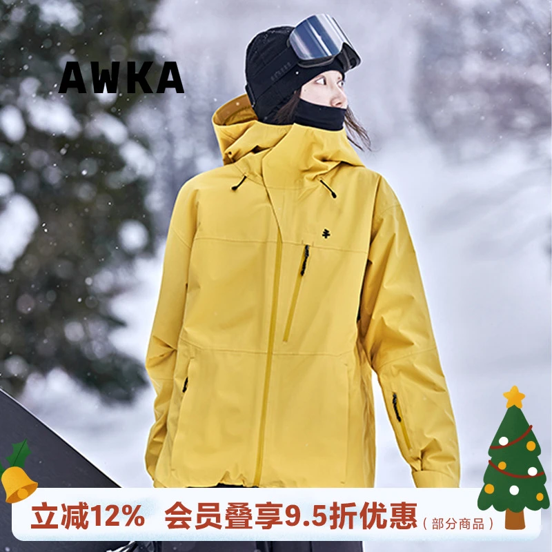 awka【25雪季上新】滑雪服男女款单板防水加棉保暖专业3L上衣WT118