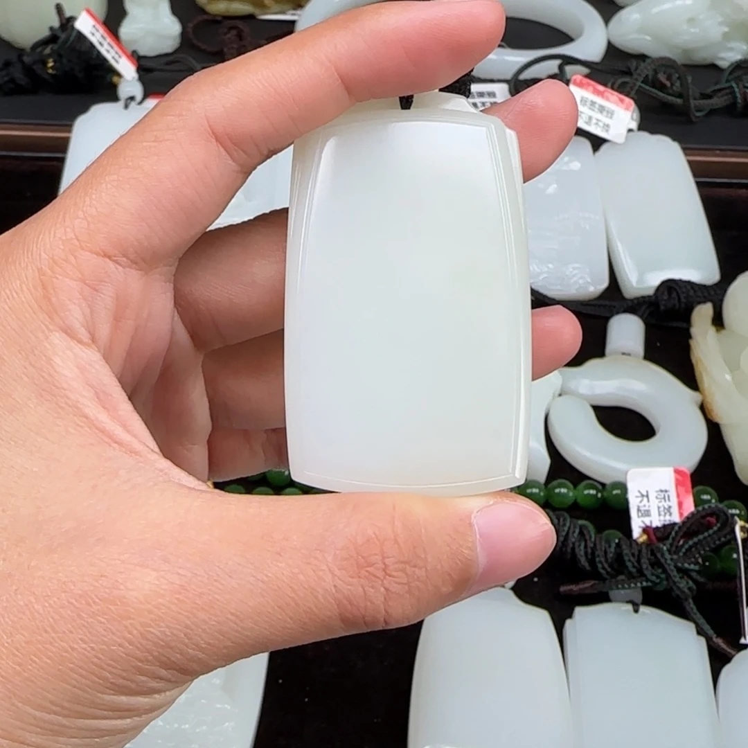 阳***明和田玉未镶嵌挂件