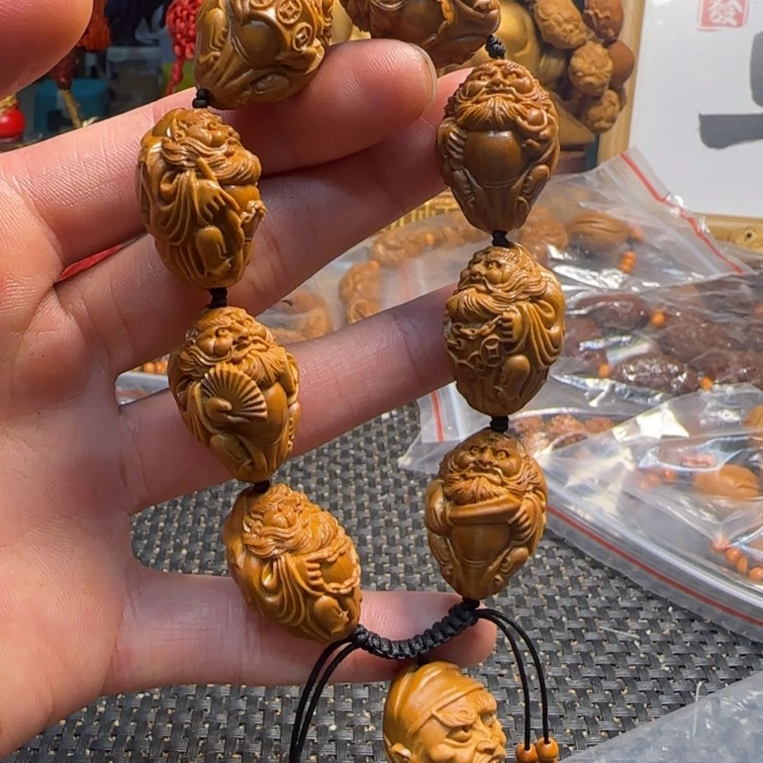橄榄核手串/手链光背钟馗