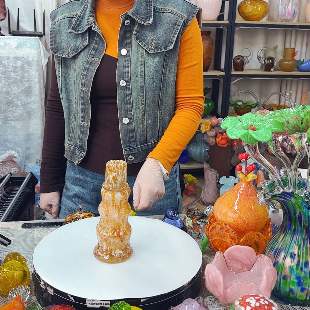 烛台小号家悦琉璃工艺品