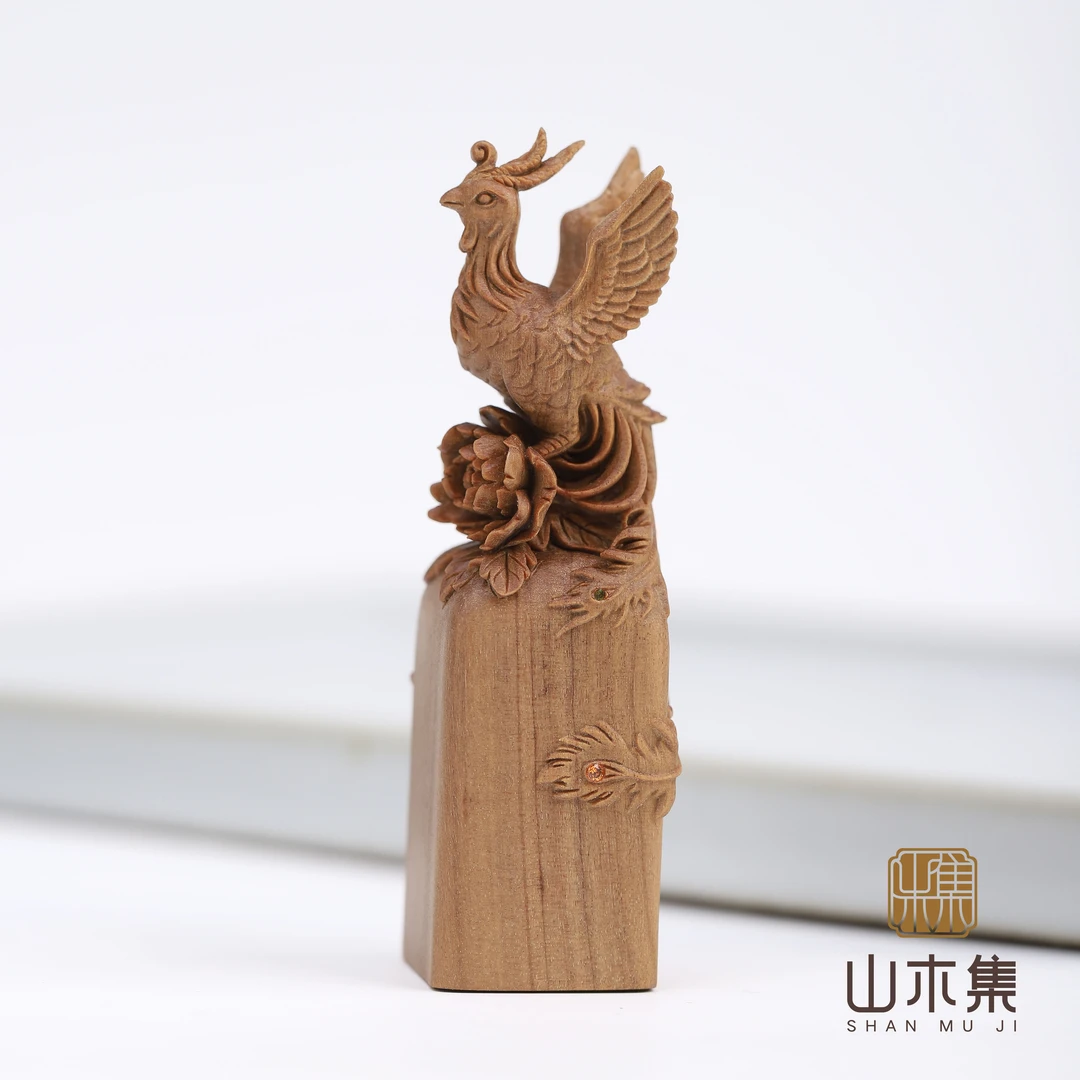 印度正区老山檀凤凰印章￥￥【山木集】（多样性）