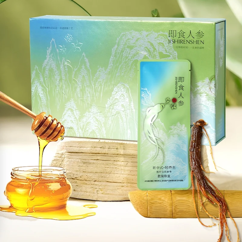 原始拾光整根即食人参 独立包装 蜂蜜熬制  送礼佳品