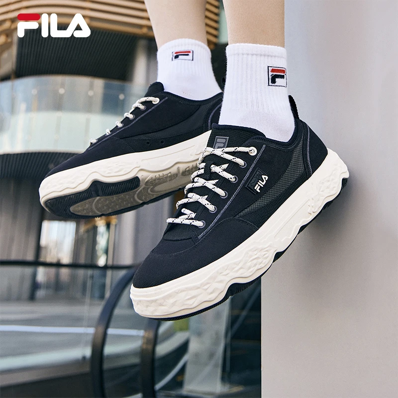Fila/斐乐男爆款【岩石鞋】春增高轻便软底运动帆布鞋F12M421301F