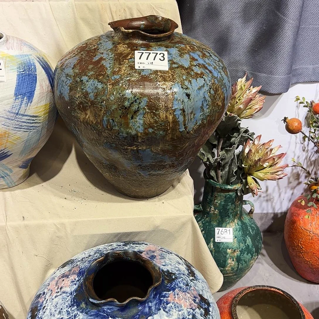 瓶奇***了7773高32口9陶瓷花瓶无孔