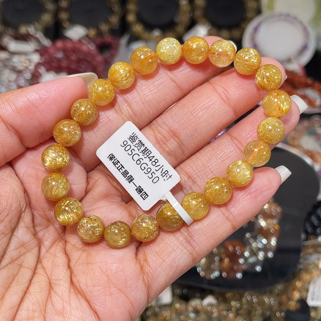 手串发晶未镶嵌已实名金发8m