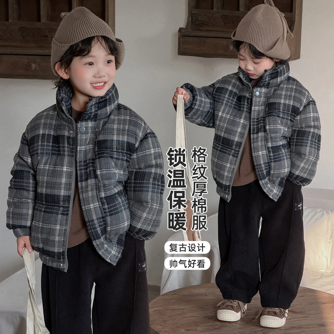 儿童棉服男童加厚棉衣2025新款冬装宝宝潮DMC7878
