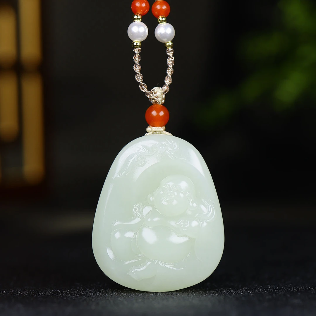 1126150和田玉弥勒佛挂件