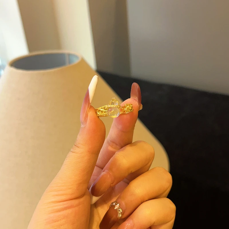 铜合金戒指 铜合金 488 时尚国风葫芦镂空戒指