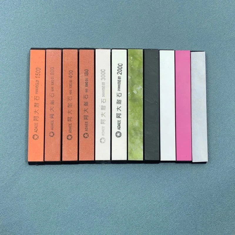 阿大磨刀油石条抛光宝石小条磨刀石便携带底座定角磨刀器磨刀神器