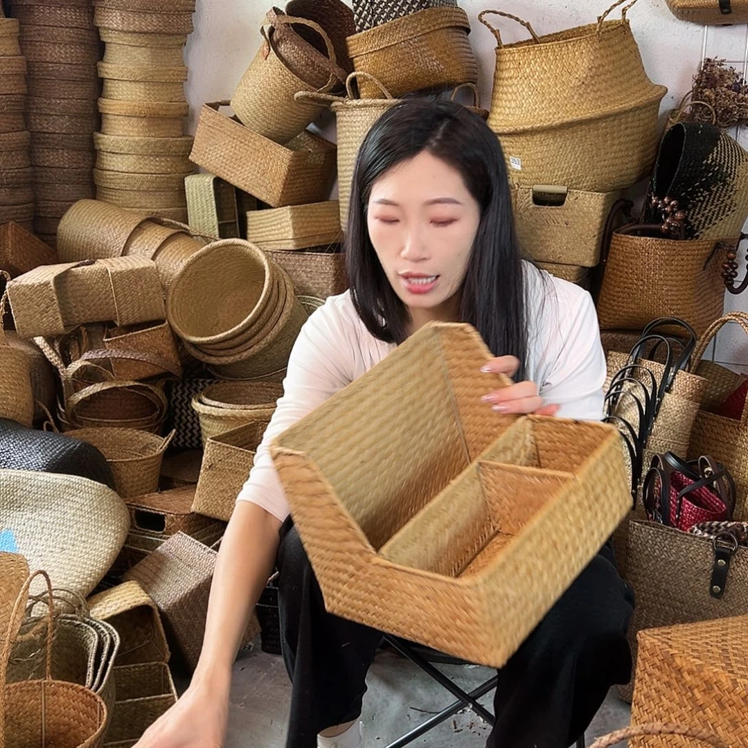 草编草编包/草编收纳盒微瑕疵