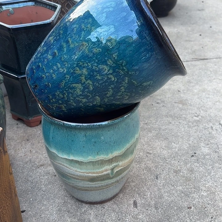 紫砂茶碗组合两个口径18高度22