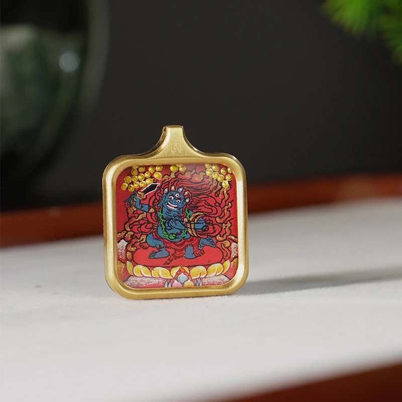 A铜合金吊坠 铜合金手绘国风百搭吊坠多样性发一手工女款精美复古