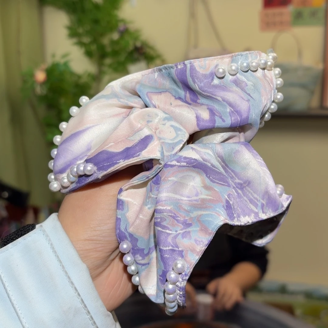 PU珍珠方巾海洋系列