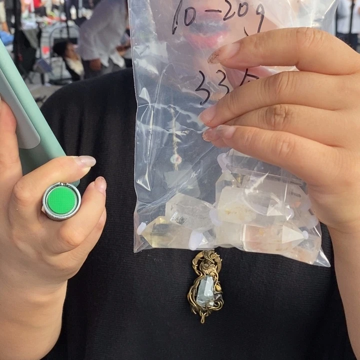 未镶嵌珠宝半成品水晶白水晶柱子多样性发其一10-20克