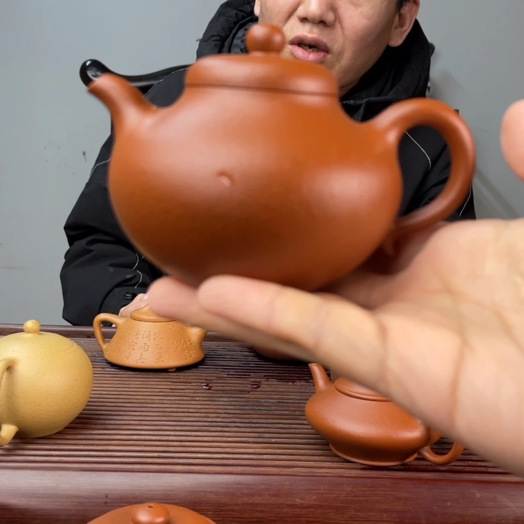朱泥茶壶老朱泥柿圆180cc
