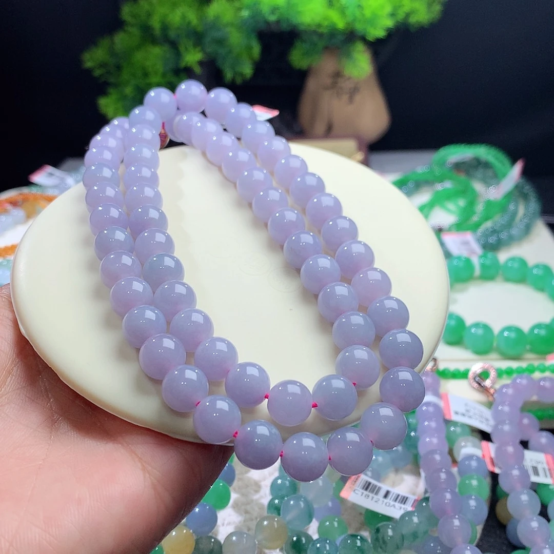 翡翠未镶嵌项链卡10mm