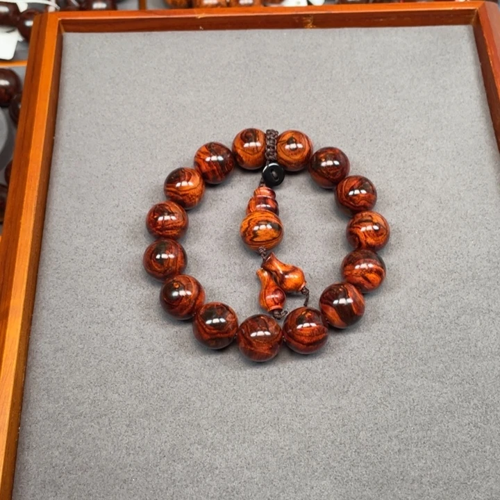 左***岸手串/手链黄花梨/降香黄檀海南黄花梨天眼15