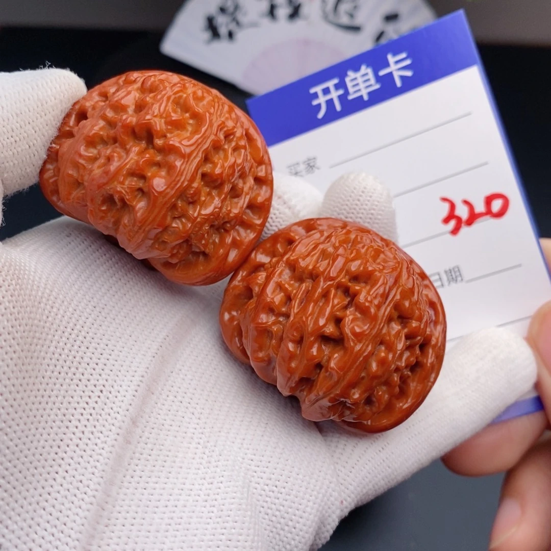 文玩核桃把件42球白320