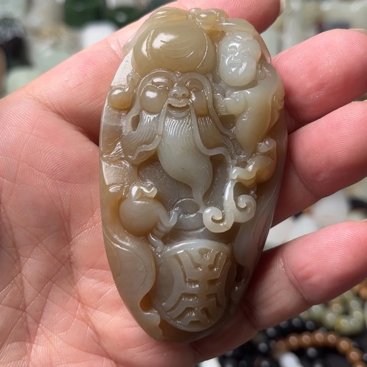 和田玉（糖玉）未镶嵌吊坠(不含链)和田玉手把件