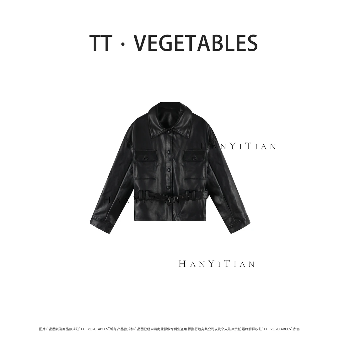 蚂蚁腰  25新款春夏经典百搭机车皮衣外套511317