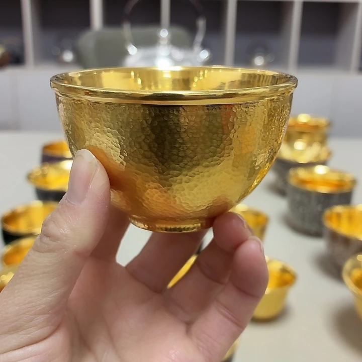 16号李小鹤里外金足金4克鸡心杯100毫升