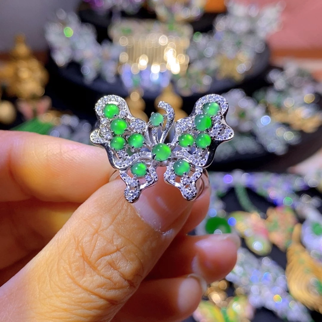 翡翠银S925镶嵌项圈