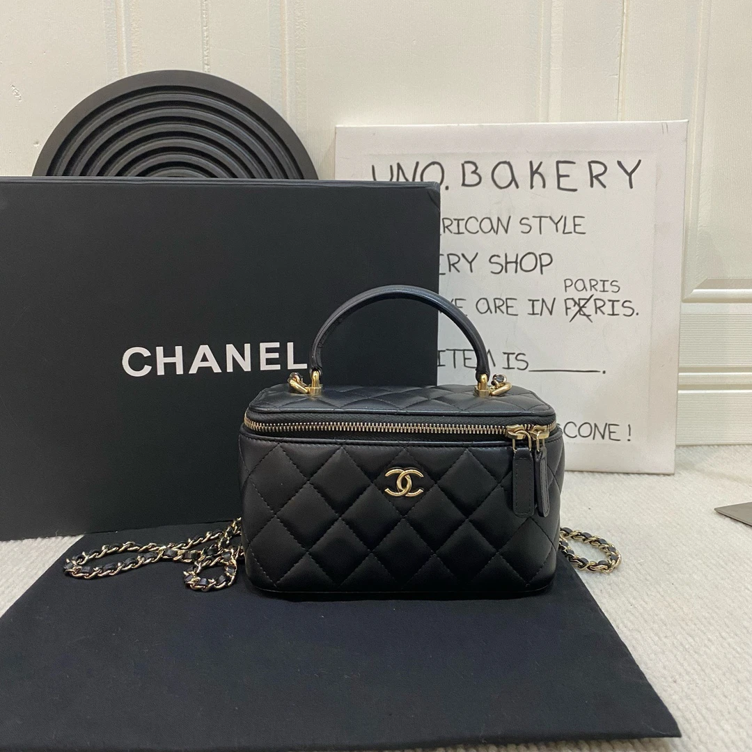 99新 Chanel/香奈儿 黑金手柄款长盒子