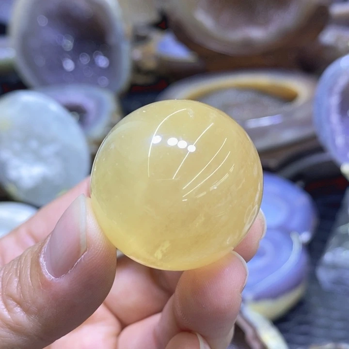未镶嵌珠宝半成品水晶小黄球