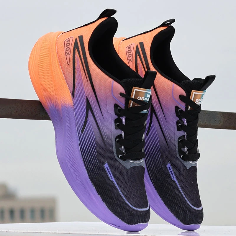 夏季男士跑步鞋男款减震回弹轻便透气网面健身跳绳体测休闲运动鞋