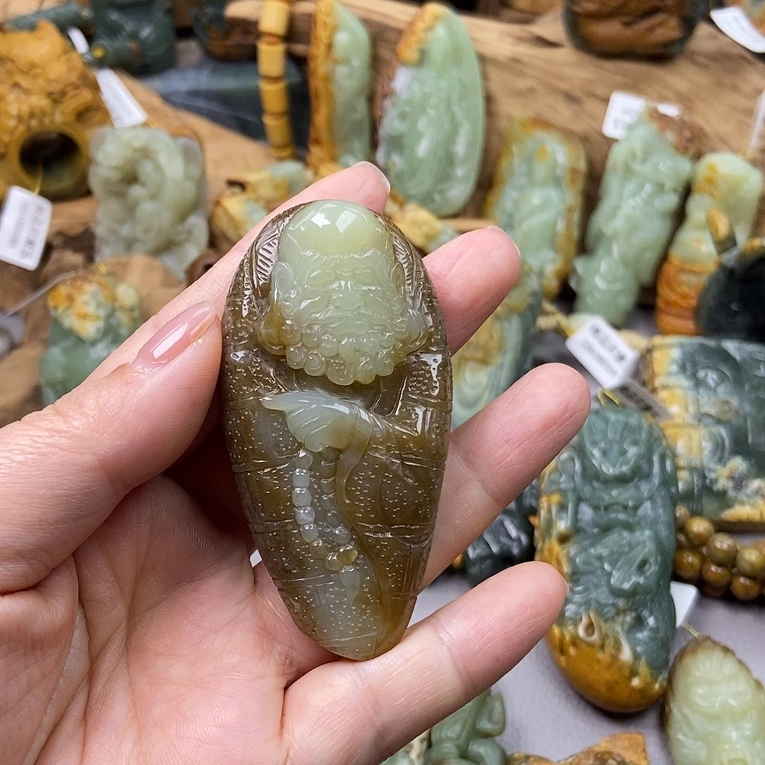 岫岩老玉（透闪石质玉）手把未镶嵌早****好