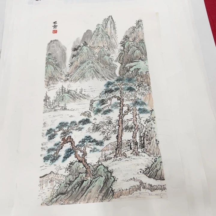 国画花鸟等图案和四开