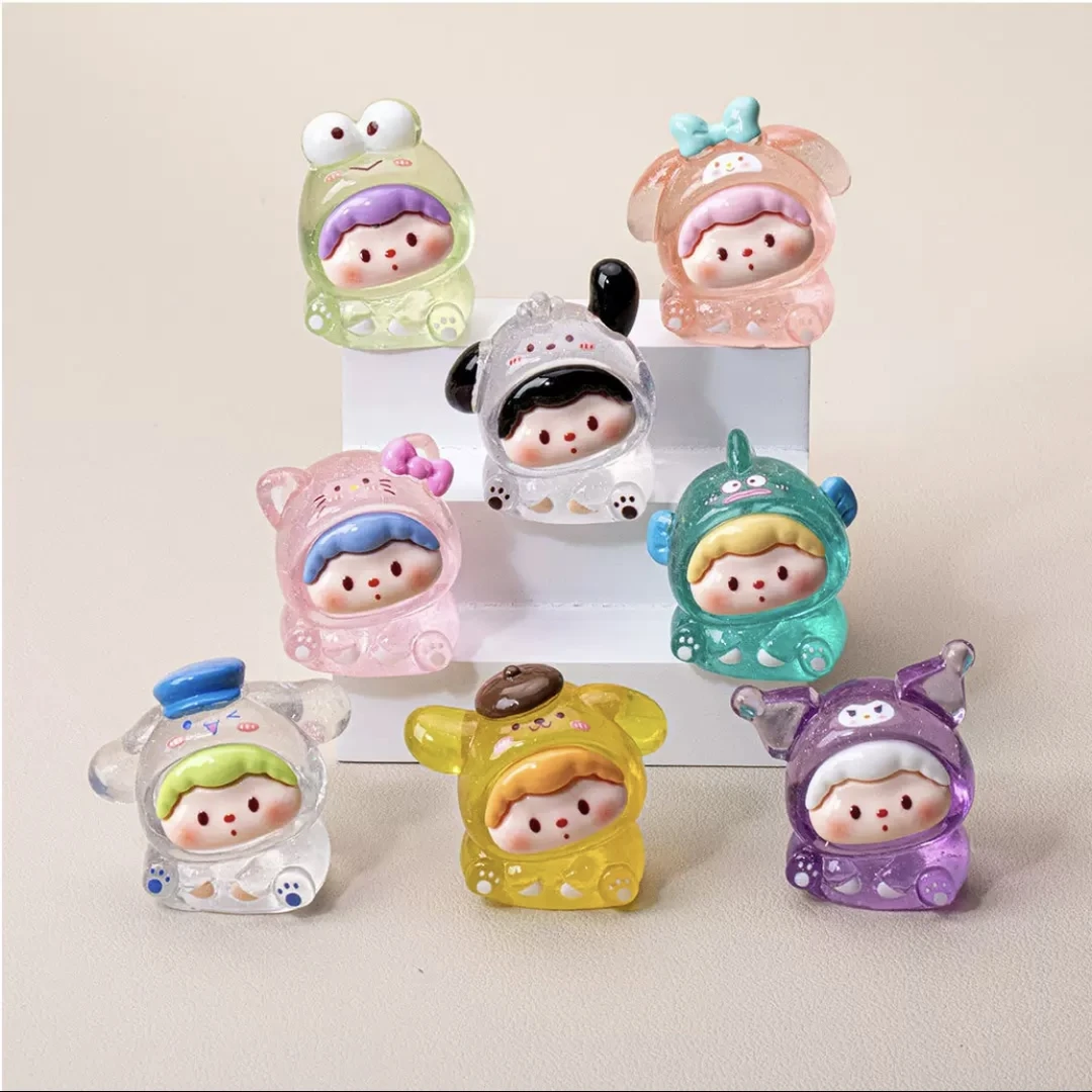 【歪头三丽鸥】Q树脂萌粒可爱桌面摆件diy配饰