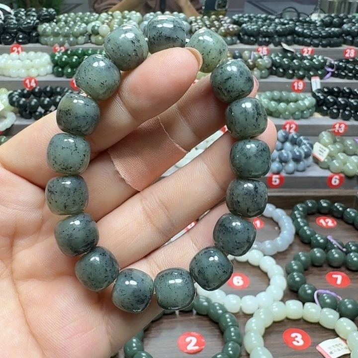 未镶嵌手链和田玉新疆青花老型卡12