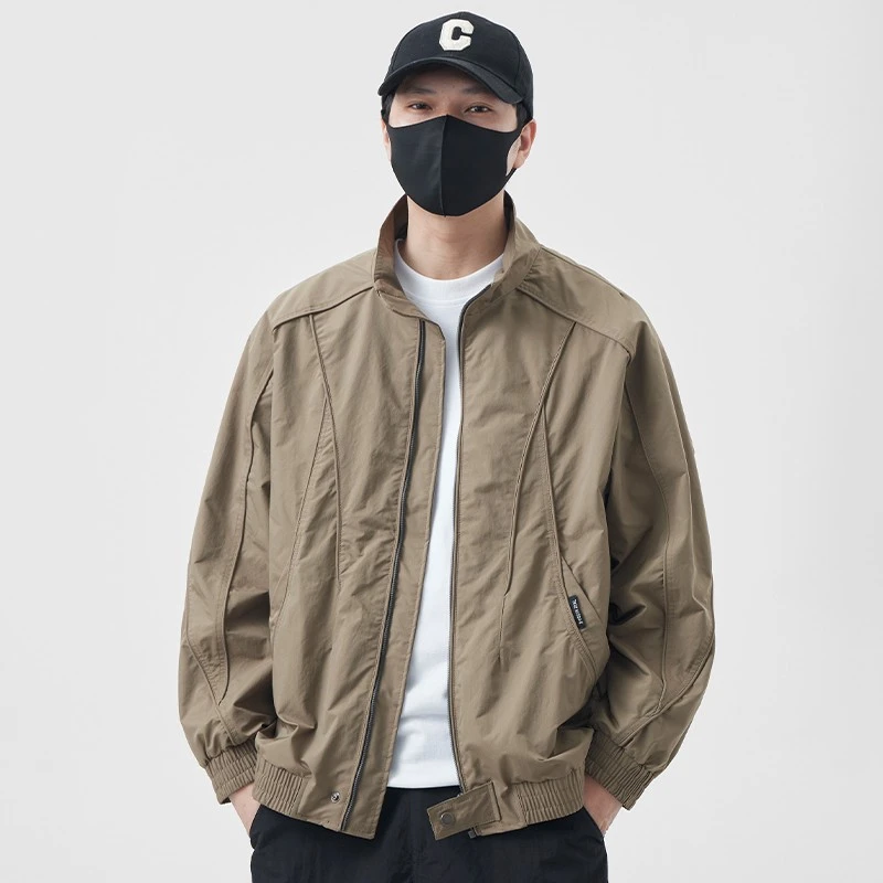 立领工装外套男士春秋季2025新款高级感休闲夹克男款春装上衣潮流