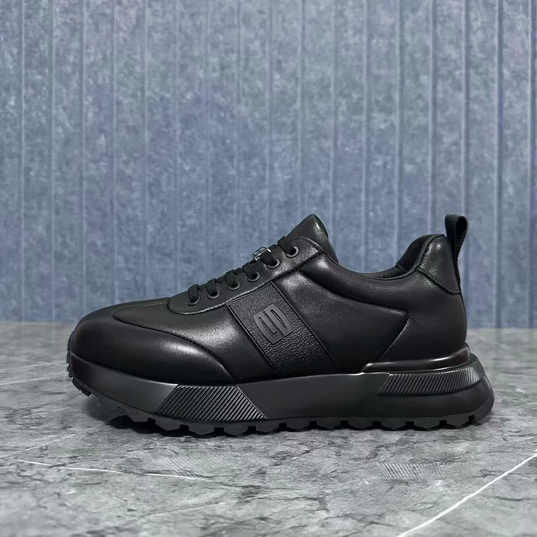 S93黑-头层牛皮男士休闲时尚百搭男鞋