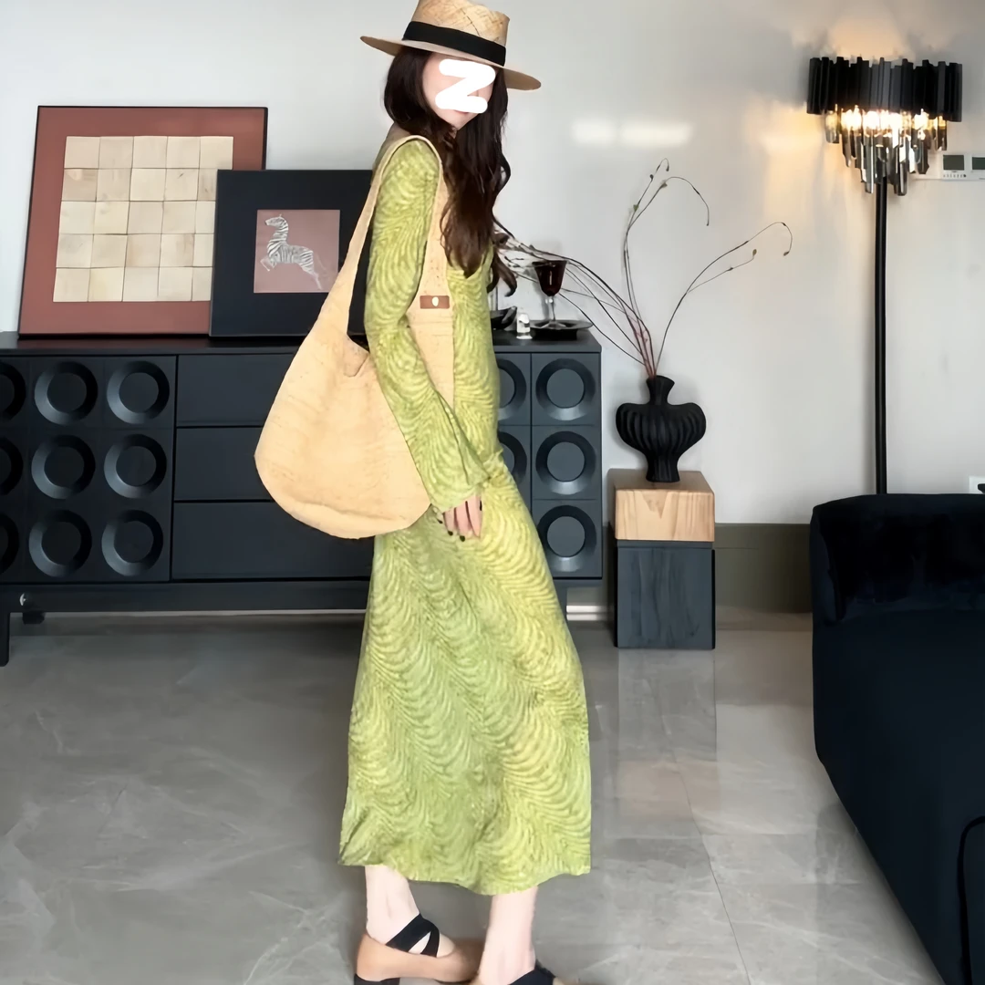 法式茶歇气质优雅连衣裙女夏季2025新款绝美独特漂亮度假风长裙子