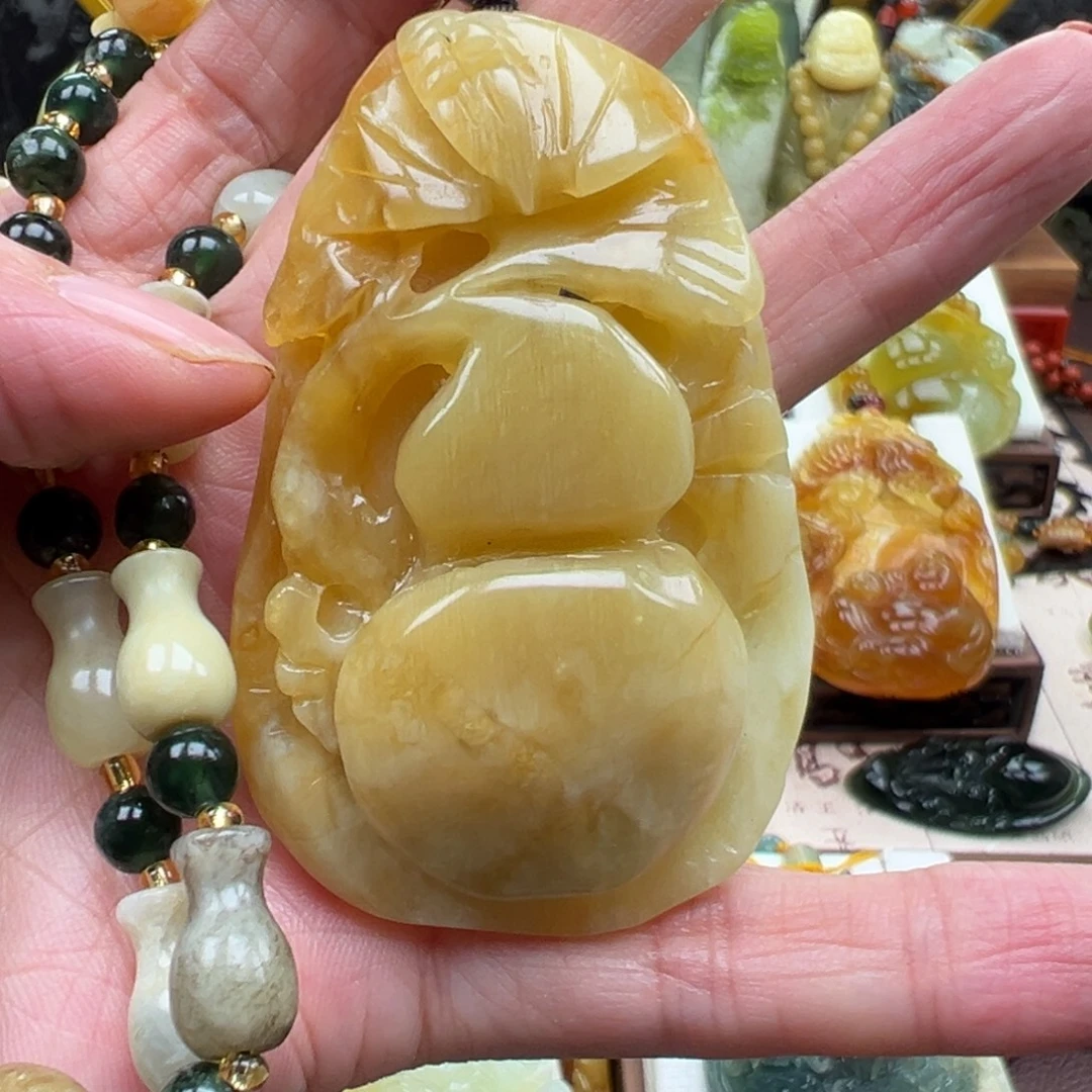 岫玉未镶嵌挂件挂件