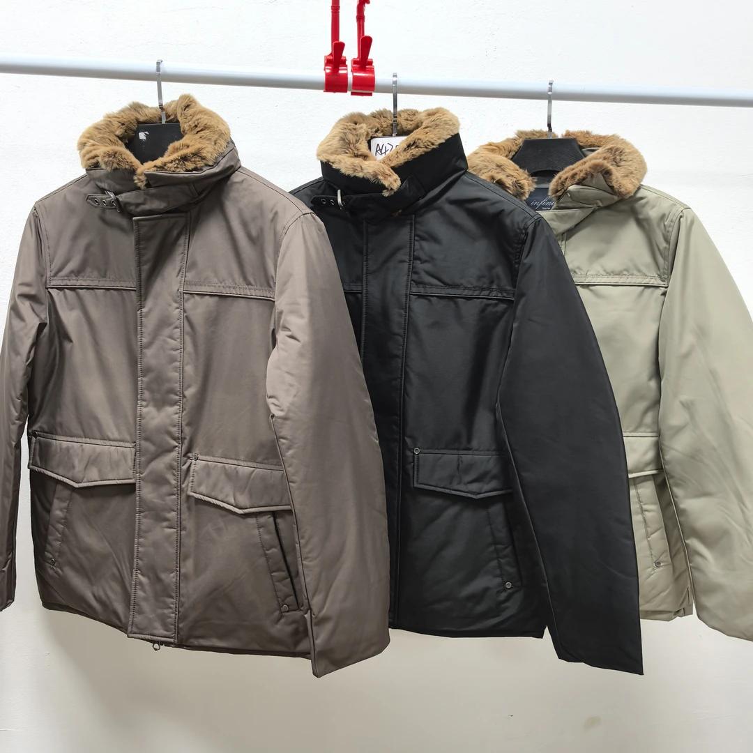 男士时尚保暖厚实立领工装风休闲棉服户外冬季防风