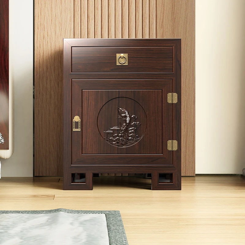 虎牌【新中式保险柜床头柜】虎牌全实木隐形保险柜67cm高家用小型