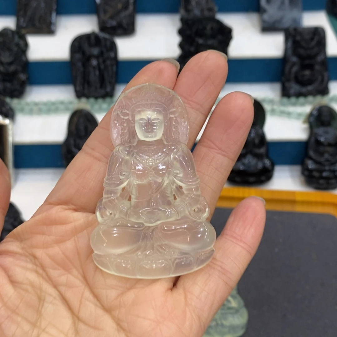 宴***世蛇纹石玉未镶嵌吊坠